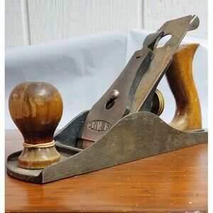 Vintage Dunlap Wood Plane 9" USA Carpenter Wood Working Hand Tool Smooth Bottom
